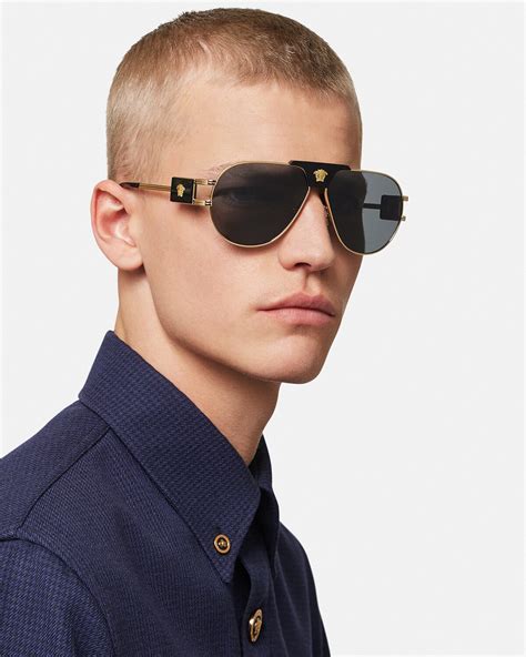 aviator sunglasses versace|versace sunglasses aviator style.